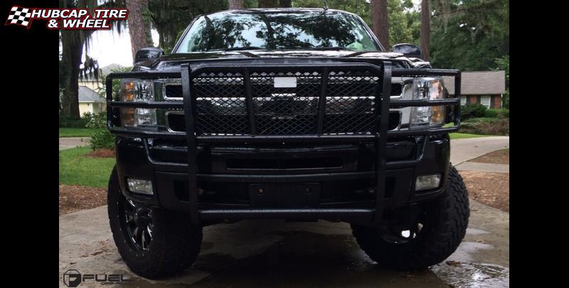 vehicle gallery/chevrolet silverado fuel throttle d513 20X9  Matte Black & Milled wheels and rims